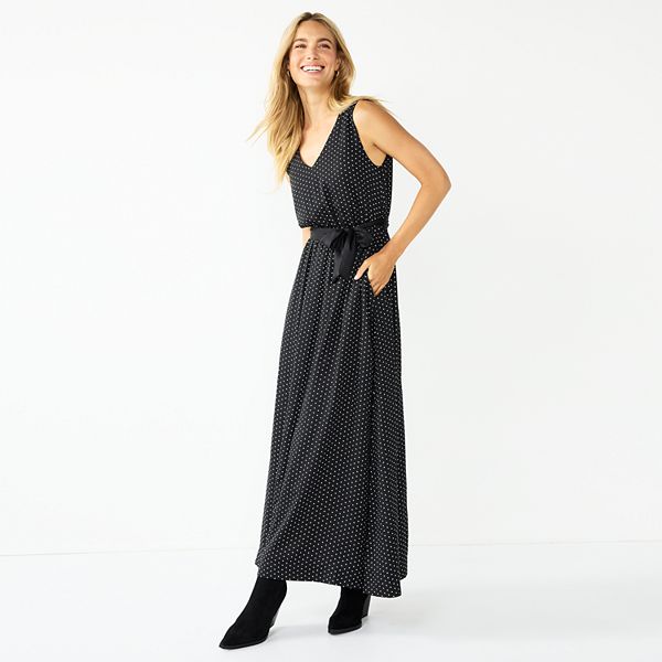 Women's DRAPER JAMES RSVP™ Sleeveless Knot-Waist Maxi Dress