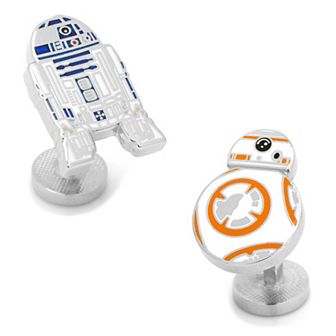 Men's Star Wars R2D2 and BB8 Enamel Cuff Links