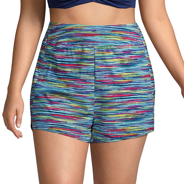 Plus Size Lands' End UPF 50 Thigh Minimizer Swim Shorts