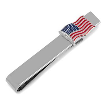 Men's Cuff Links, Inc. Waving American Flag Lapel Pin