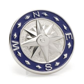 Men's Cuff Links, Inc. Blue Compass Lapel Pin