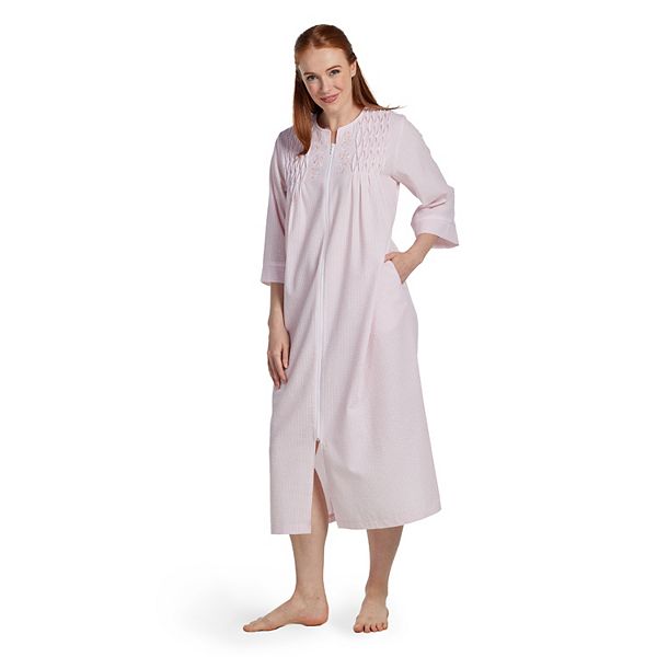 Women's Miss Elaine Essentials Long Zipper Robe