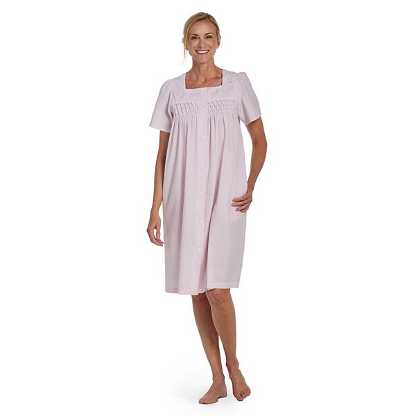 Women's Miss Elaine Essentials Short Snap Robe