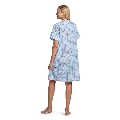 Plus Size Miss Elaine Essentials Short Snap Robe