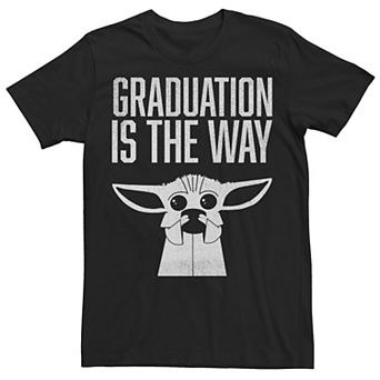 Men's Star Wars The Mandalorian Distressed Grogu Graduation Is The Way Tee