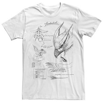 Men's Fantastic Beast Grindelwald Thunderbird Study Notebook Sketch Tee