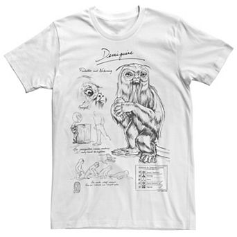 Men's Fantastic Beast Grindelwald Demiguise Study Notebook Sketch Tee