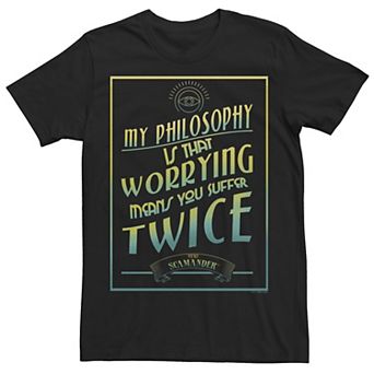 Men's Fantastic Beast Grindelwald My Philosophy Is That Worrying Means You Suffer Twice Tee