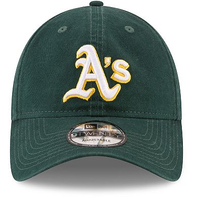 Men's New Era Green Oakland Athletics Logo Replica Core Classic 9TWENTY Adjustable Hat