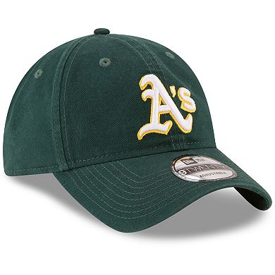 Men's New Era Green Oakland Athletics Logo Replica Core Classic 9TWENTY Adjustable Hat