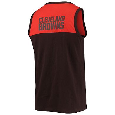 Men's Starter Brown/Orange Cleveland Browns Team Touchdown Fashion Tank Top