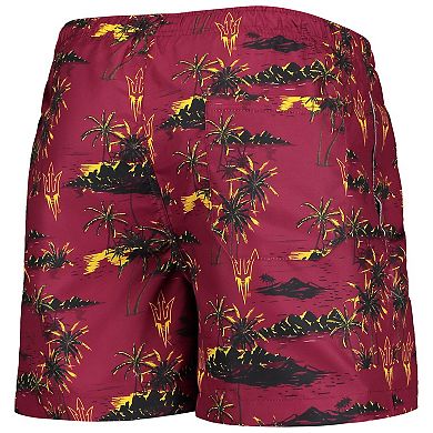 Men's FOCO Maroon Arizona State Sun Devils Island Palm Swim Trunks