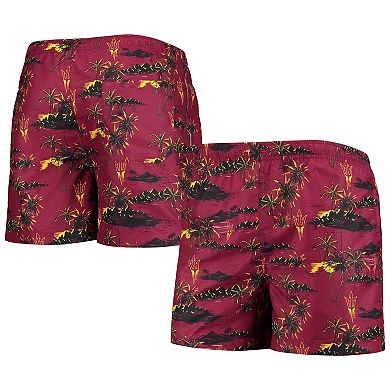 Men's FOCO Maroon Arizona State Sun Devils Island Palm Swim Trunks