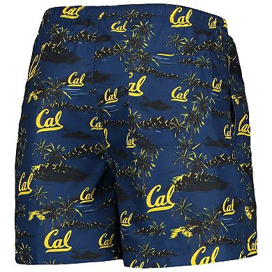 Men's FOCO Navy Cal Bears Island Palm Swim Trunks