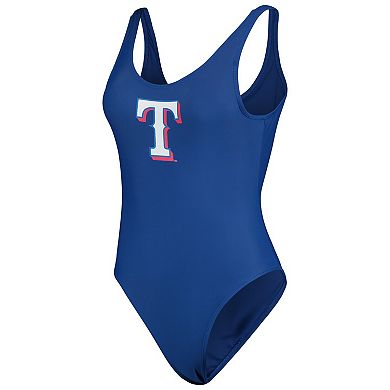 Women's G-III 4Her by Carl Banks Royal Texas Rangers Making Waves One-Piece Swimsuit