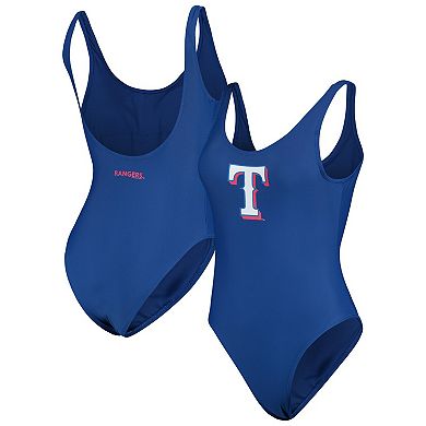 Women's G-III 4Her by Carl Banks Royal Texas Rangers Making Waves One-Piece Swimsuit