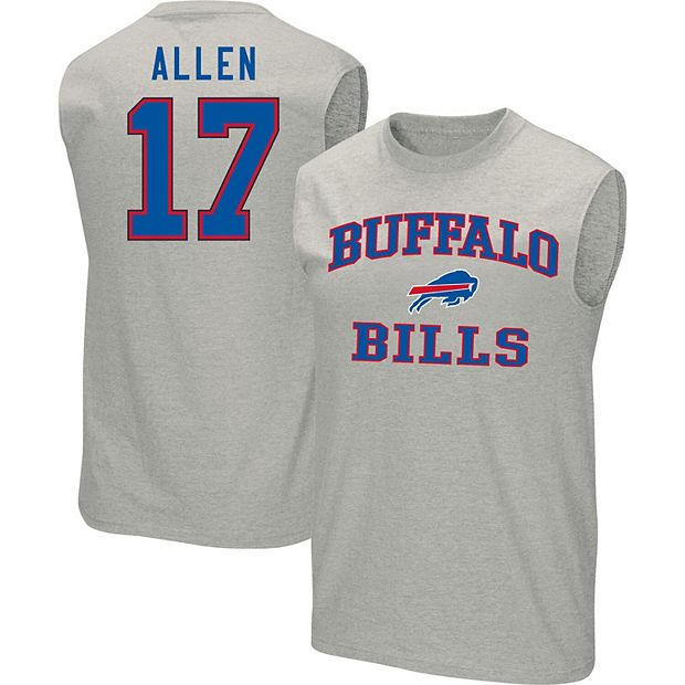 Men's Josh Allen Heathered Gray Buffalo Bills Big & Tall Player Name &  Number Muscle Tank