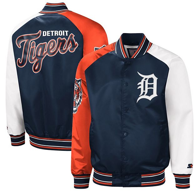 Navy/Orange College Chicago Bears Hoodie Varsity Jacket - Jacket Makers