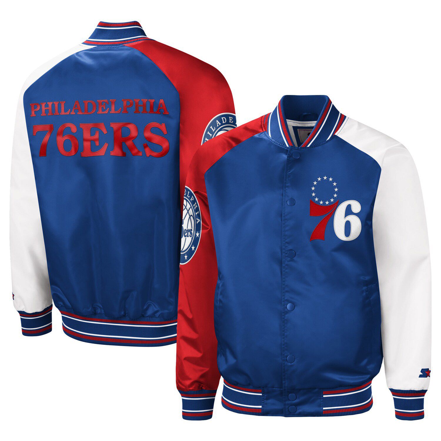 Philadelphia 76ers Pro Standard Retro Classic Varsity Full-Zip Jacket -  Cream