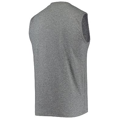 Men's New Era Heathered Gray Chicago White Sox Muscle Tank Top