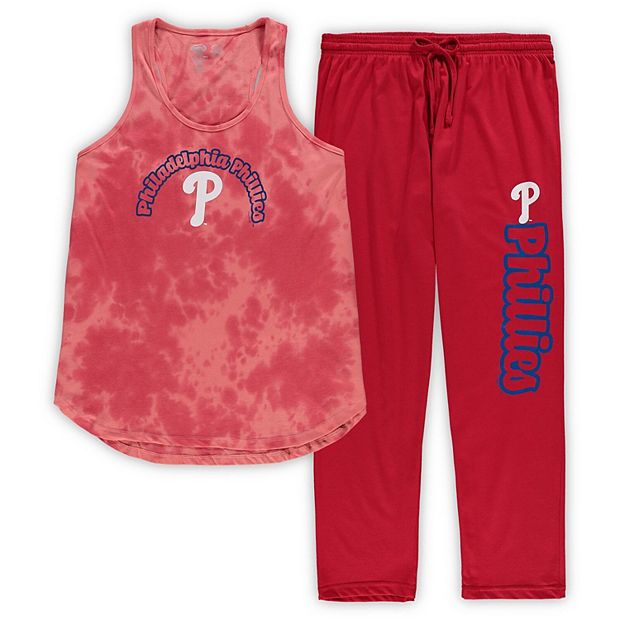 Women's Concepts Sport Red Philadelphia Phillies Plus Size Jersey Tank Top  & Pants Sleep Set