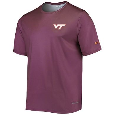 Men's Columbia Maroon Virginia Tech Hokies Terminal Tackle Omni-Shade T-Shirt