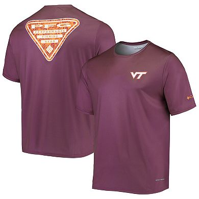 Men's Columbia Maroon Virginia Tech Hokies Terminal Tackle Omni-Shade T-Shirt