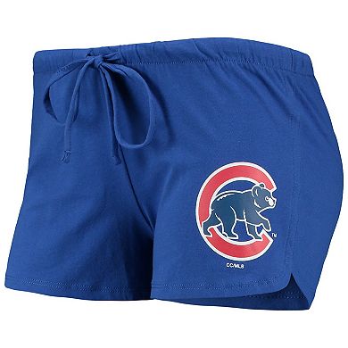Women's Concepts Sport Royal/White Chicago Cubs Vigor Racerback Tank Top & Shorts Sleep Set