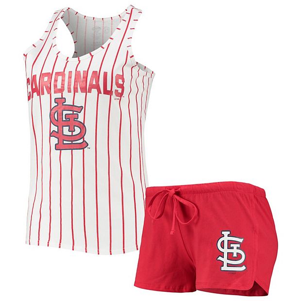 Women's Concepts Sport White/Red St. Louis Cardinals Plus Size Tank Top & Shorts Sleep Set