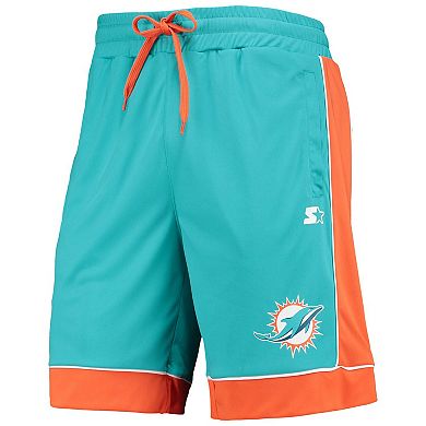 Men's Starter Aqua/Orange Miami Dolphins Fan Favorite Fashion Shorts
