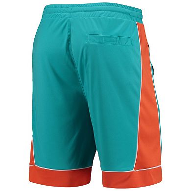 Men's Starter Aqua/Orange Miami Dolphins Fan Favorite Fashion Shorts