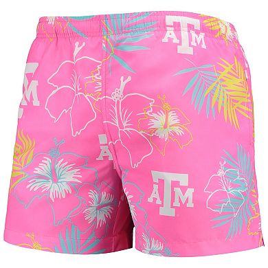 Men's FOCO Pink Texas A&M Aggies Neon Floral Swim Trunks