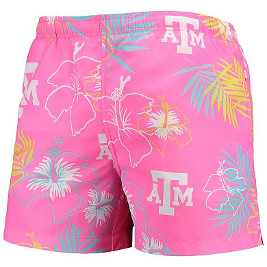 Men's FOCO Pink Texas A&M Aggies Neon Floral Swim Trunks