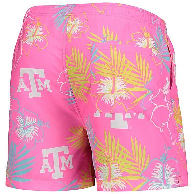 Men's FOCO Pink Texas A&M Aggies Neon Floral Swim Trunks