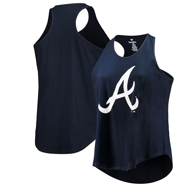 Women's Profile Navy Atlanta Braves Plus Size Tank Top