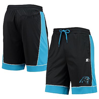 Men's Starter Black/Blue Carolina Panthers Fan Favorite Fashion Shorts