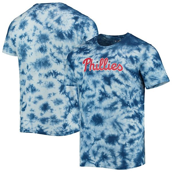 Men's New Era Royal Philadelphia Phillies Team Tie-Dye T-Shirt