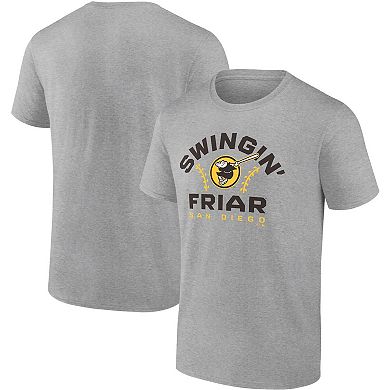 Men's Fanatics Branded Heathered Gray San Diego Padres Iconic Go for Two T-Shirt