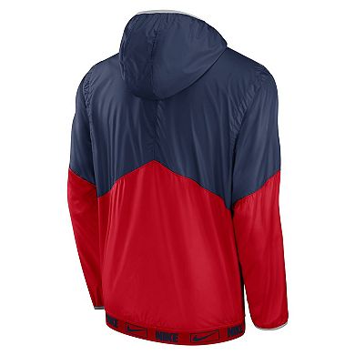 Men's Nike Navy/Red St. Louis Cardinals Overview Half-Zip Hoodie Jacket