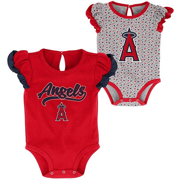 Cincinnati Reds Girls Newborn Scream & Shout Two-Pack Bodysuit Set -  Red/Heathered Gray