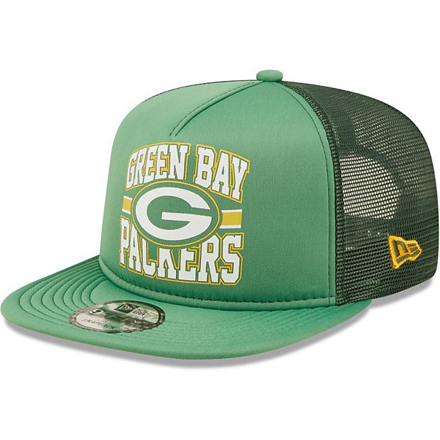 Men's Green Bay Packers New Era Green A-Frame Trucker 9FORTY