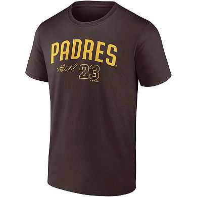 Men's Fanatics Branded Fernando Tatis Jr. Brown San Diego Padres Player Name & Number T-Shirt