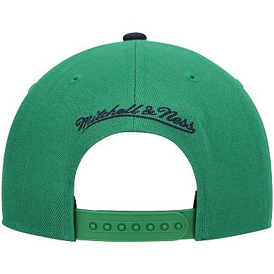 Men's Mitchell & Ness Green/Navy Dallas Mavericks Hardwood Classics Team Two-Tone 2.0 Snapback Hat