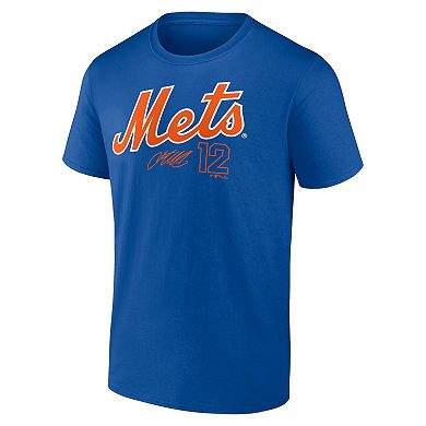 Men's Fanatics Branded Francisco Lindor Royal New York Mets Player Name & Number T-Shirt