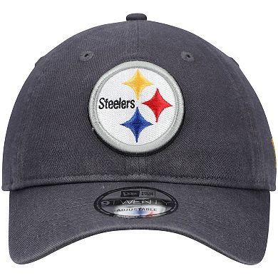 Men's New Era Graphite Pittsburgh Steelers Icon Core Classic 2.0 9TWENTY Adjustable Hat