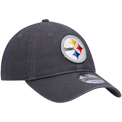 Men's New Era Graphite Pittsburgh Steelers Icon Core Classic 2.0 9TWENTY Adjustable Hat