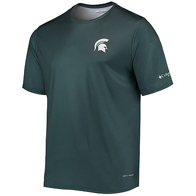 Men's Columbia Green Michigan State Spartans Terminal Tackle Omni-Shade T-Shirt