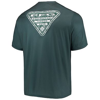 Men's Columbia Green Michigan State Spartans Terminal Tackle Omni-Shade T-Shirt