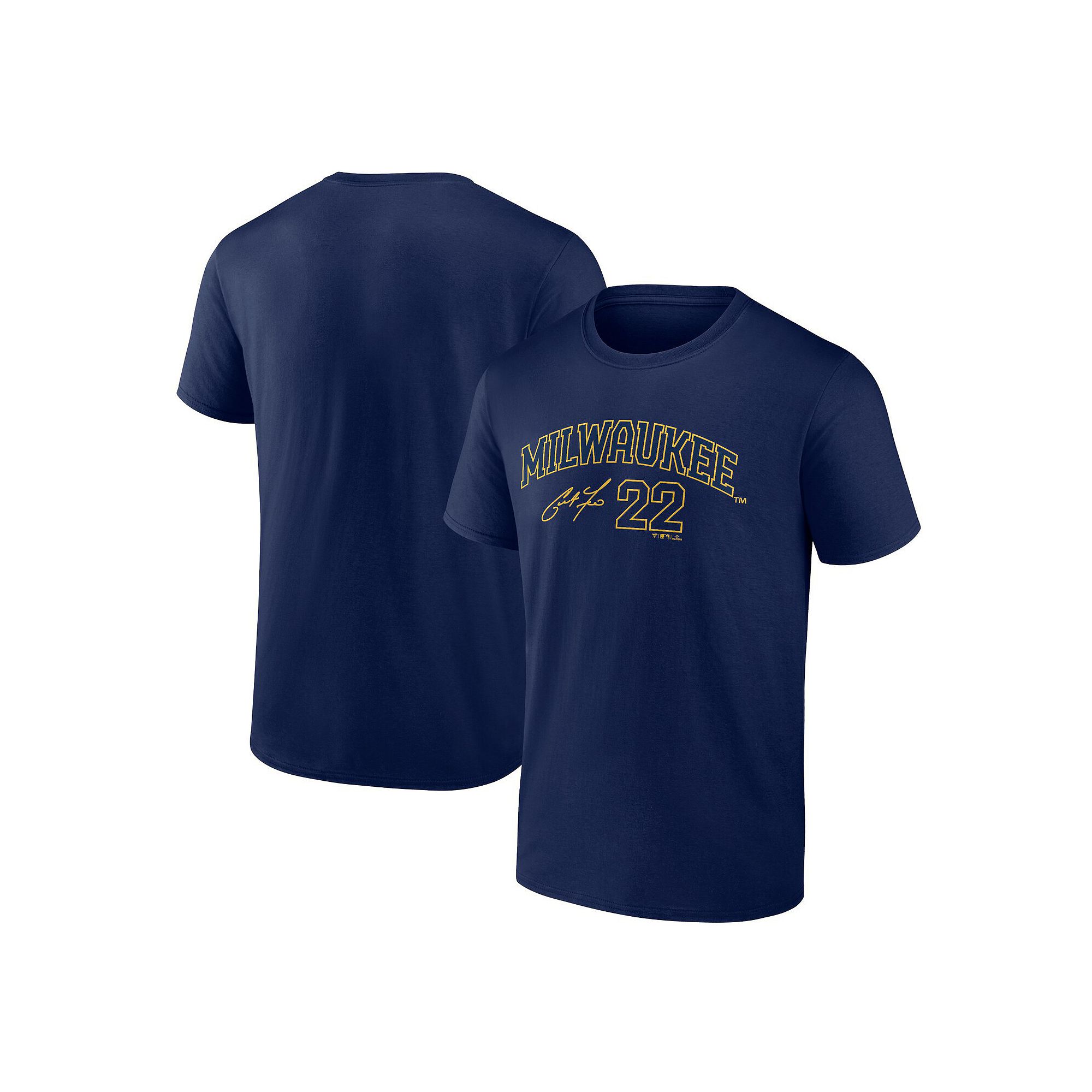 Mens Fanatics Branded Christian Yelich Navy Milwaukee Brewers Player Name 