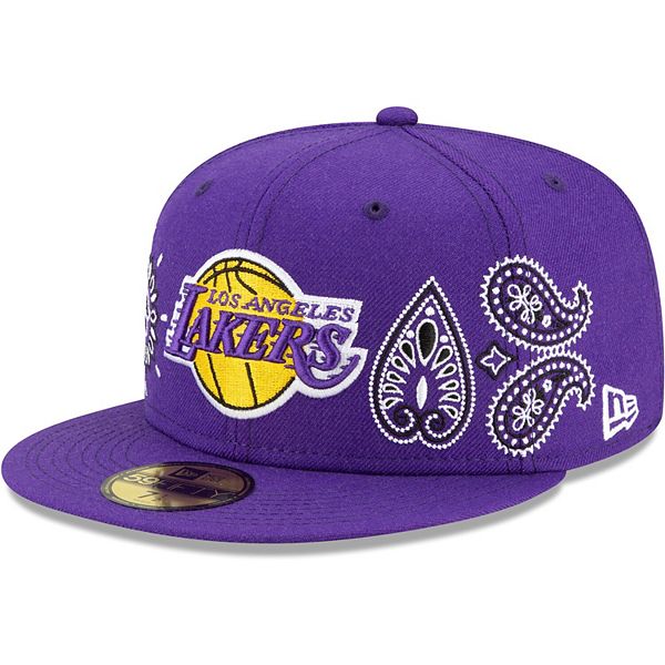 Men's Los Angeles Lakers New Era Purple Icon 59FIFTY Fitted Hat